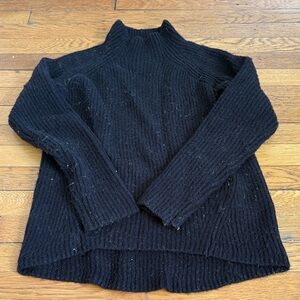 Madewell Black Ribbed Turtleneck Sweater